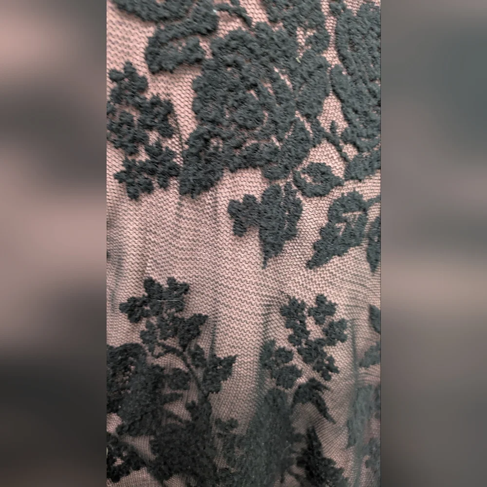 Moulinette Soeurs Black Pink Lace Malia Dress, Size 2 - Picture 5 of 9